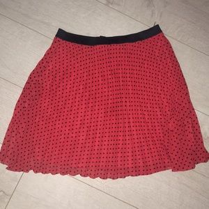 Navy Blue and Res Skirt